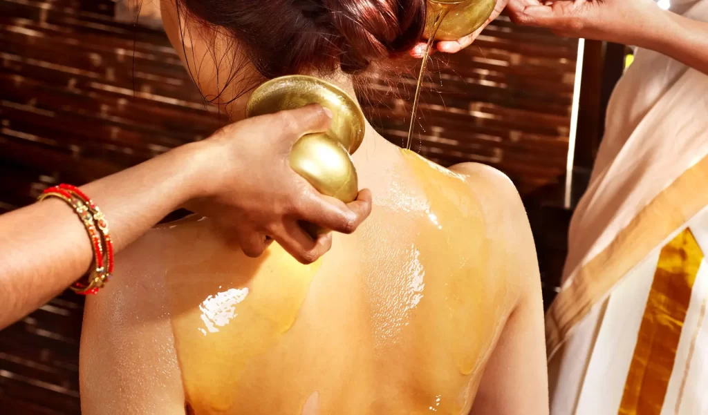 Dhanyamla Dhara at Ananthadhri Ayurveda